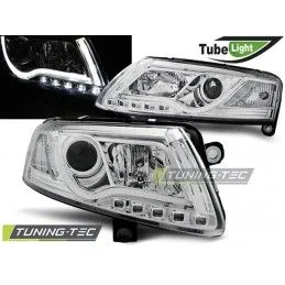 HEADLIGHTS TUBE LIGHT CHROME fits AUDI A6 C6 04.04-08, A6 4F C6 04-10