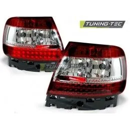 LED TAIL LIGHTS RED WHITE fits AUDI A4 B5 11.94-09.00, A4 B5 94-01