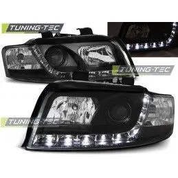 HEADLIGHTS DAYLIGHT BLACK fits AUDI A4 10.00-10.04, A4 B6 00-05