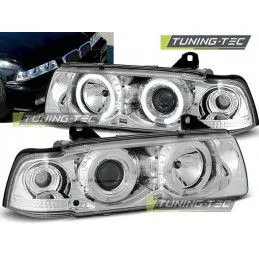 HEADLIGHTS ANGEL EYES CHROME fits BMW E36 12.90-08.99 S/C/T, Eclairage Bmw