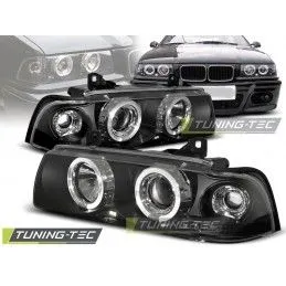 HEADLIGHTS ANGEL EYES BLACK fits BMW E36 12.90-08.99 S/C/T, Eclairage Bmw