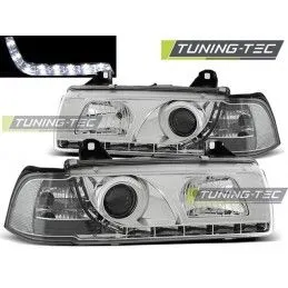 HEADLIGHTS DAYLIGHT CHROME fits BMW E36 12.90-08.99, Serie 3 E36 Berline/Compact