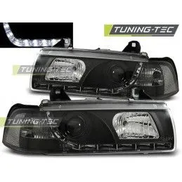 HEADLIGHTS DAYLIGHT BLACK fits BMW E36 12.90-08.99, Serie 3 E36 Berline/Compact