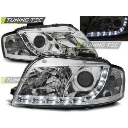 HEADLIGHTS DAYLIGHT CHROME fits AUDI A3 8P 05.03-03.08, A3 8P 03-08