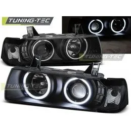 HEADLIGHTS ANGEL EYES CCFL BLACK fits BMW E36 12.90-08.99 S/C/T, Eclairage Bmw