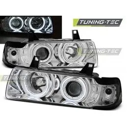 HEADLIGHTS ANGEL EYES CCFL CHROME fits BMW E36 12.90-08.99 C/C, Serie 3 E36 Coupé/Cab