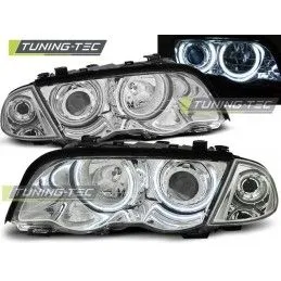 HEADLIGHTS ANGEL EYES CCFL CHROME fits BMW E46 05.98-08.01 S/T , Serie 3 E46 Berline/Touring