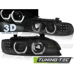 HEADLIGHTS ANGEL EYES 3D BLACK fits BMW E39 09.95-06.03, Serie 5 E39