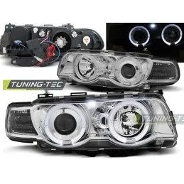 XENON HEADLIGHTS ANGEL EYES CHROME fits BMW E38 09.98-07.01, Serie 7 E38 