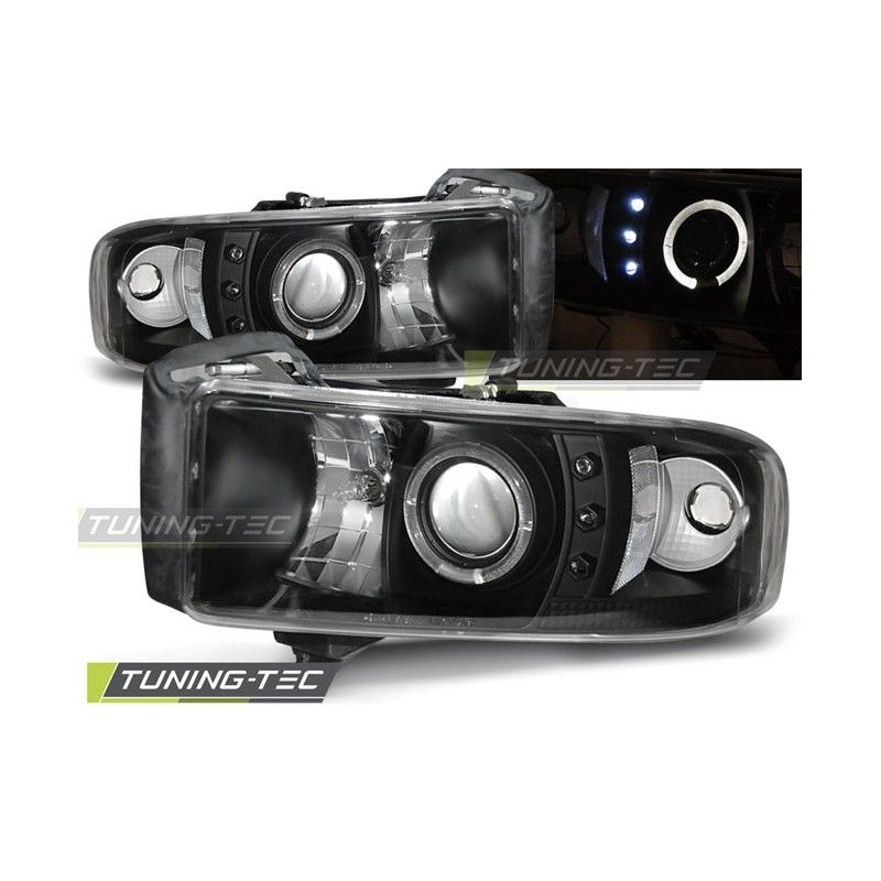 DODGE RAM 94-01 ANGEL EYES BLACK, Eclairage Dodge