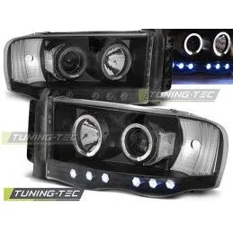 DODGE RAM 02-06 ANGEL EYES BLACK, Eclairage Dodge