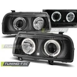 HEADLIGHTS ANGEL EYES BLACK fits VW VENTO 01.92-08.98, Vento