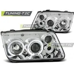 HEADLIGHTS ANGEL EYES CHROME fits VW BORA 09.98-07.05, Eclairage Volkswagen