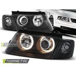 HEADLIGHTS ANGEL EYES BLACK fits VW PASSAT B5 3B 11.96-08.00, Passat B5 96-05