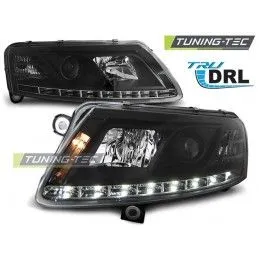 HEADLIGHTS TRUE DRL BLACK fits AUDI A6 C6 04.04-08, A6 4F C6 04-10