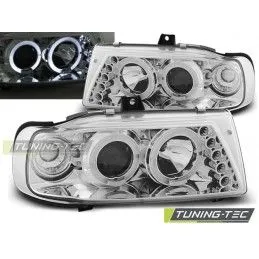 HEADLIGHTS ANGEL EYES CHROME fits SEAT IBIZA / CORDOBA/ POLO VARIANT, SEDAN 10.93-08.99, Ibiza 6K 93-02