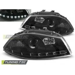 HEADLIGHTS DAYLIGHT BLACK fits SEAT IBIZA 6L 04.02-08, Ibiza 6L 02-08