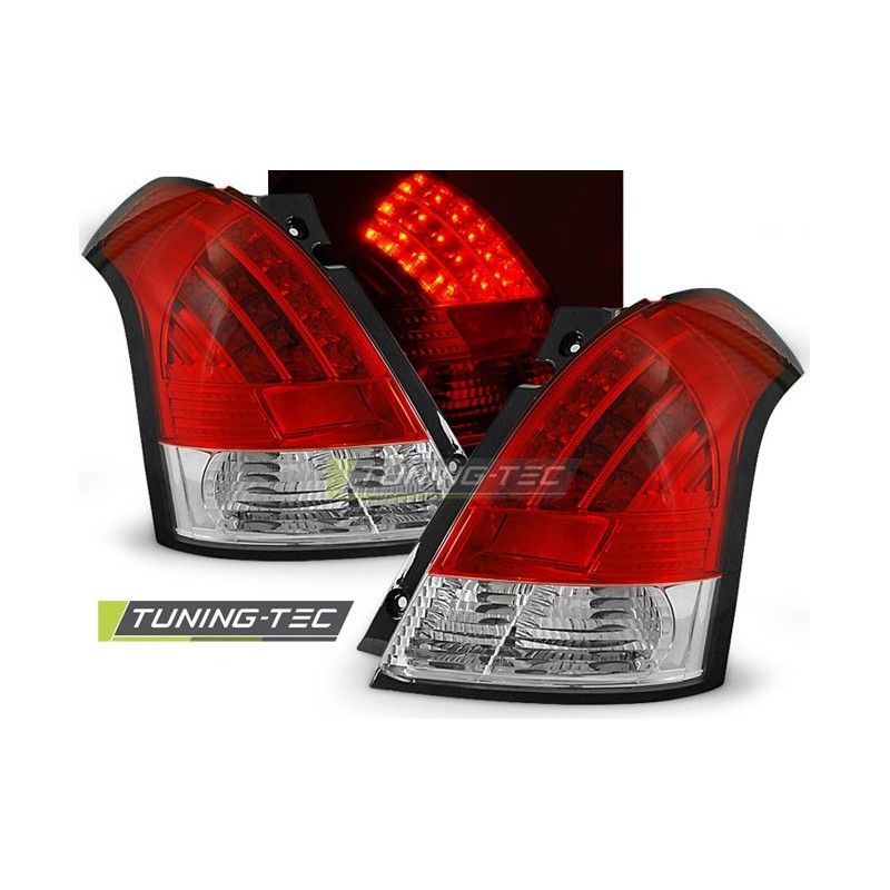 SUZUKI SWIFT 05.05-10 RED WHITE LED, Swift I 04-11