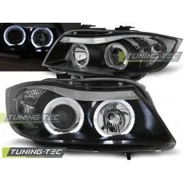 HEADLIGHTS ANGEL EYES BLACK fits BMW E90/E91 03.05-08.08, Serie 3 E90/E91