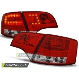 LED TAIL LIGHTS RED WHITE fits AUDI A4 B7 11.04-03.08 AVANT, A4 B7 04-08