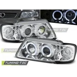 HEADLIGHTS ANGEL EYES CHROME fits AUDI A3 8L 08.96-08.00, A3 8L 96-03