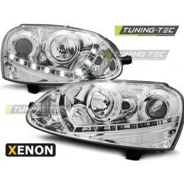 XENON HEADLIGHTS DAYLIGHT CHROME fits VW GOLF 5 03-08, Golf 5