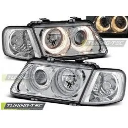 HEADLIGHTS ANGEL EYES CHROME fits AUDI A3 08.96-08.00, A3 8L 96-03