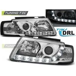 HEADLIGHTS TRUE DRL CHROME fits VW PASSAT B5 3B 11.96-08.00, Passat B5 96-05