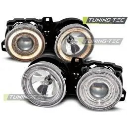 HEADLIGHTS ANGEL EYES CHROME fits BMW E30 11.82-06.94, Serie 3 E30