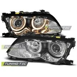 HEADLIGHTS ANGEL EYES CHROME fits BMW E46 09.01-03.05 S/T, Eclairage Bmw