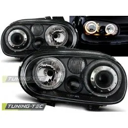 HEADLIGHTS ANGEL EYES BLACK fits VW GOLF 4 09.97-09.03, Golf 4