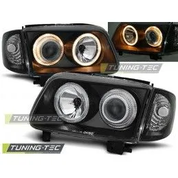 HEADLIGHTS ANGEL EYES BLACK fits VW POLO 6N2 10.99-10.01, Polo III 6N/6N2 94-01