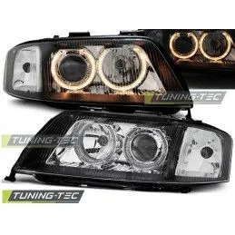 HEADLIGHTS ANGEL EYES BLACK fits AUDI A6 05.97-09.99, A6 4B C5 97-04