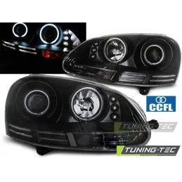 HEADLIGHTS ANGEL EYES CCFL BLACK fits VW GOLF 5 10.03-09, Golf 5