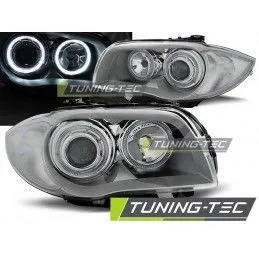 HEADLIGHTS ANGEL EYES CHROME fits BMW 1 E87/E81/82/88 04-11, Serie 1 E81/E87