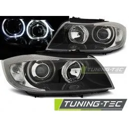 HEADLIGHTS ANGEL EYES LED BLACK fits BMW E90/E91 03.05-11, Serie 3 E90/E91