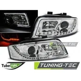 HEADLIGHTS TUBE LIGHT CHROME fits AUDI A4 10.00-10.04, A4 B6 00-05