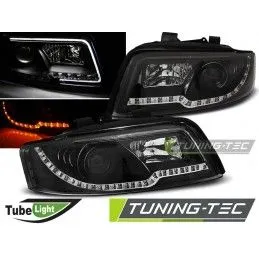 HEADLIGHTS TUBE LIGHT BLACK fits AUDI A4 10.00-10.04, A4 B6 00-05