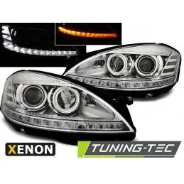 XENON HEADLIGHTS DAYLIGHT CHROME fits MERCEDES W221 05-09, Classe S W221