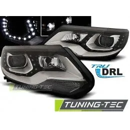 HEADLIGHTS TRUE DRL BLACK fits VW TIGUAN 2011 - 12.2015, Tiguan