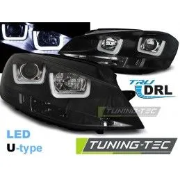 HEADLIGHTS U-LED LIGHT BLACK fits VW GOLF 7 11.12-17, Golf 7