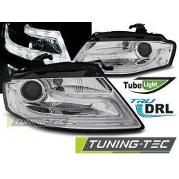 HEADLIGHTS TRUE DRL CHROME fits AUDI A4 B8 04.08-11, A4 B8 08-11