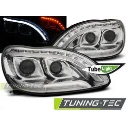 HEADLIGHTS TUBE LIGHT CHROME fits MERCEDES W220 S-KLASA 09.98-05.05, Classe S W220