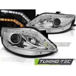 HEADLIGHTS DAYLIGHT CHROME with LED INDICATOR fits SEAT IBIZA 6J 06.08-12, Ibiza 6J 08-17