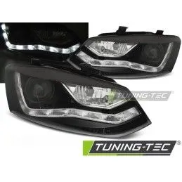 HEADLIGHTS DAYLIGHT BLACK fits VW POLO 6R 09-03.14, Polo V 6R 09-14