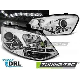 HEADLIGHTS TRUE DRL CHROME fits VW POLO 6R 09-03.14, Polo V 6R 09-14