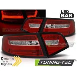 LED BAR TAIL LIGHTS RED WHIE SEQ fits AUDI A6 08-11 SEDAN, A4 B8 08-11