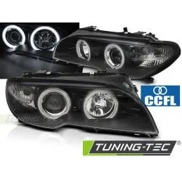 HEADLIGHTS ANGEL EYES CCFL BLACK fits BMW E46 04.03-06 COUPE CABRIO, Serie 3 E46 Coupé/Cab