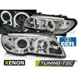 XENON HEADLIGHTS ANGEL EYES CCFL CHROME fits BMW E46 04.03-06 COUPE CABRIO, Serie 3 E46 Coupé/Cab