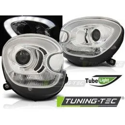 HEADLIGHTS TUBE LIGHT CHROME fits BMW MINI (COOPER) R60 R61 COUNTRYMAN 10-14, Countryman R60